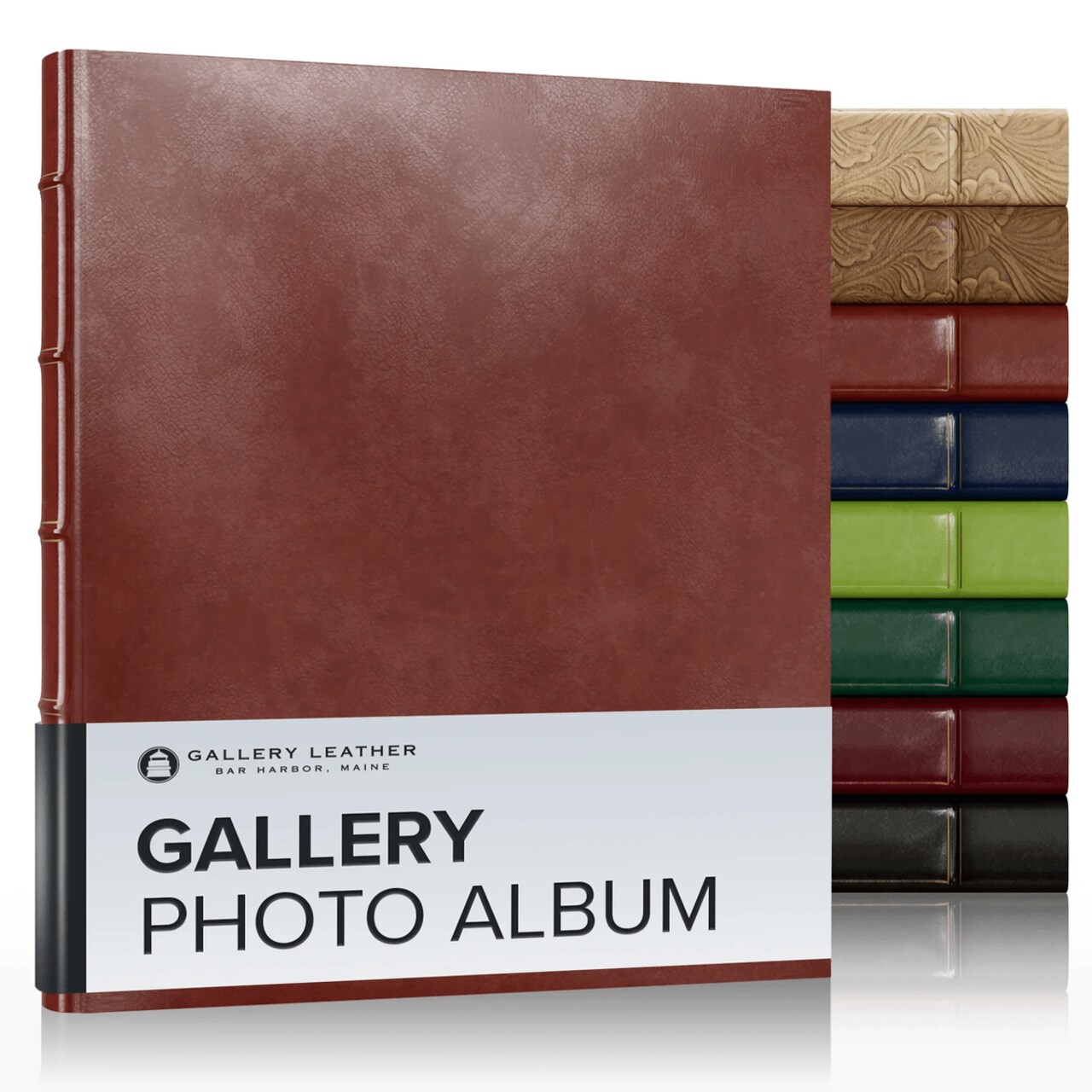 Gallery Leather Photo Album 4x6-3 Ring Binder Photo Album, 60 Pages for 120 Photos, Fillable, Can Fit 8x10 and 5x7 Photos, Handcrafted - 11.75 x 10.5 "